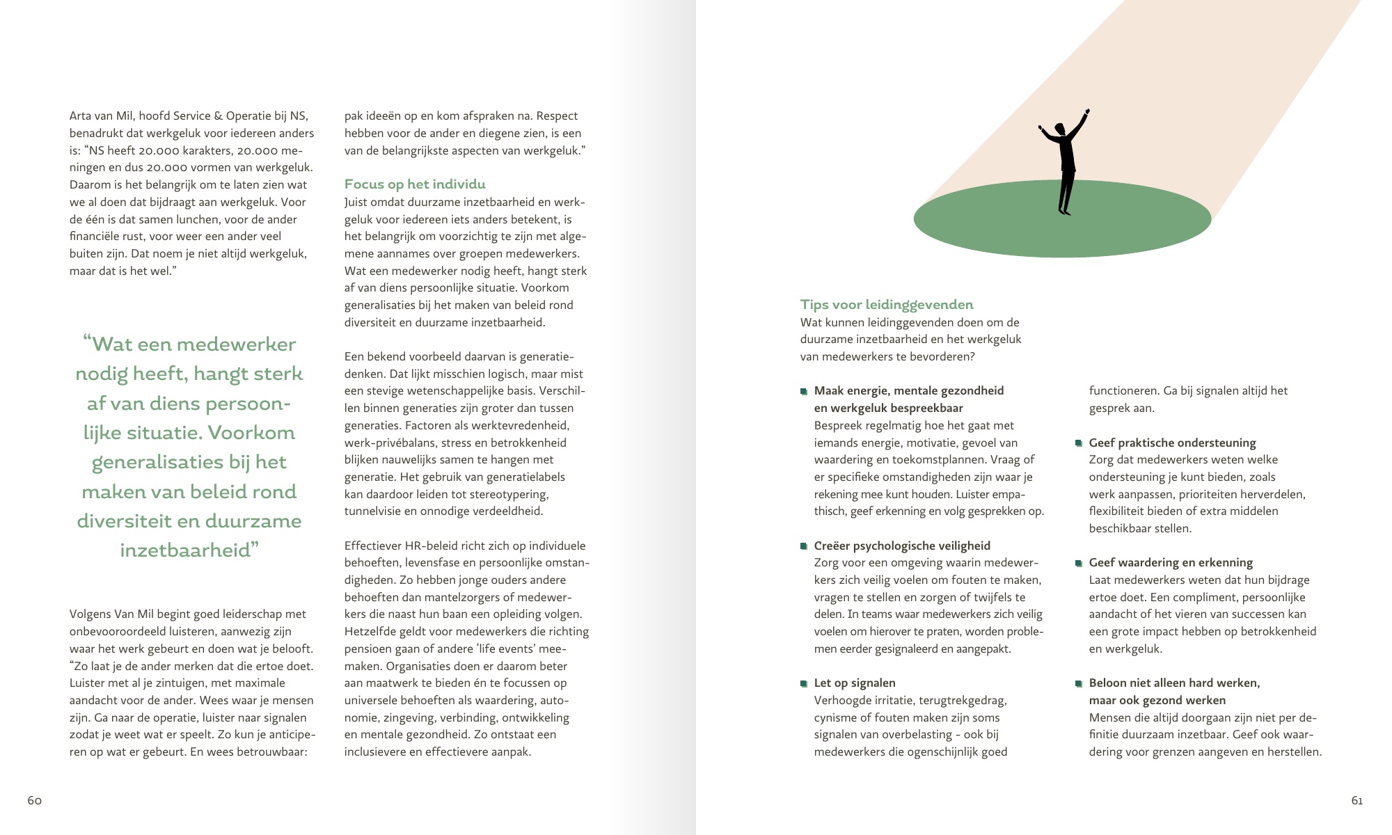 Voorbeeldpagina 4 uit de HRM Barometer Nieuw leiderschap
